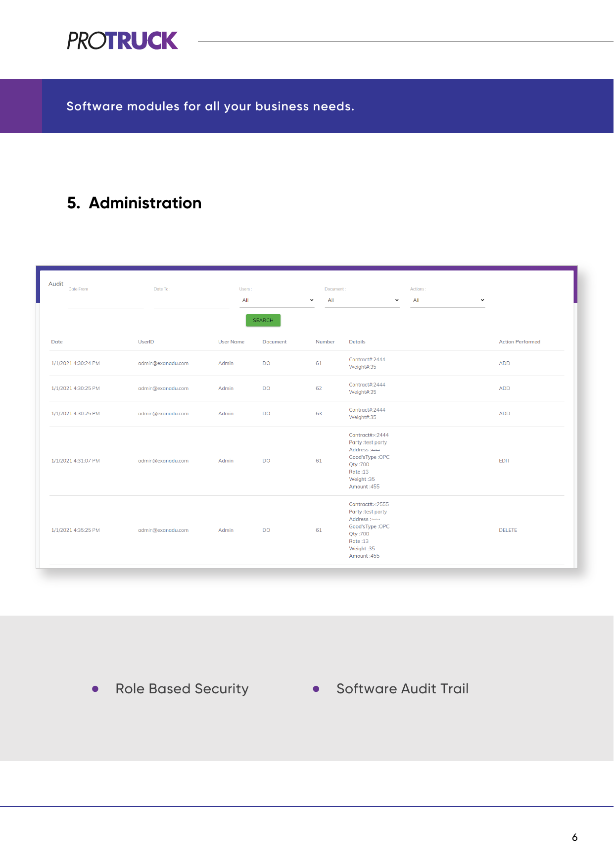 Administration module