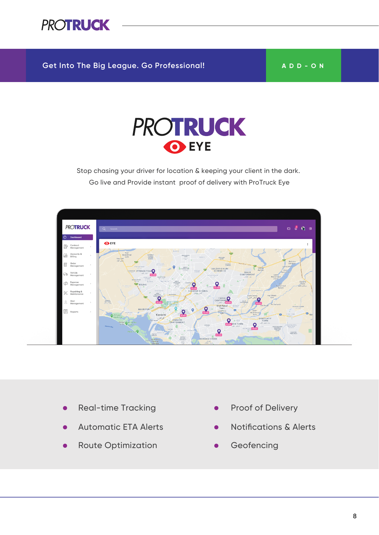 ProTruck Eye tracking add-on